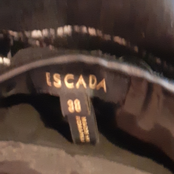 ESCADA 38 Virgin Wool Angora Plaid Wide Pants H300 - Picture 6 of 7